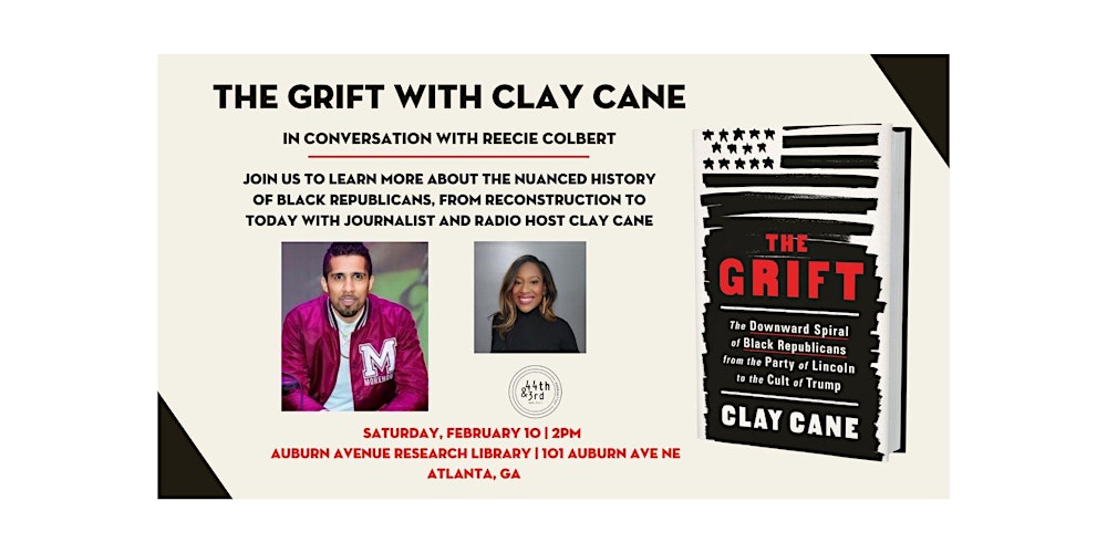 THE GRIFT with Clay Cane / In Conversation With Reecie Colbert Tickets,  Sat, Feb 10, 2024 at 2:00 PM